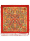 Шерстяной Павлопосадский платок "Классический", 125*125 см, арт. 814-4