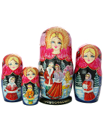 Набор матрешек "У самовара", серия "Люкс", арт. 1027