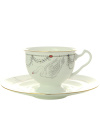 Чашка с блюдцем чайная форма "Айседора", рисунок "Волшебное лебединое озеро", Императорский фарфоровый завод