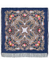 Шерстяной Павлопосадский платок "Сон бабочки", 125*125 см, арт. 1463-12