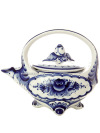 Чайник заварочный керамический Гжель с росписью "Родной" большой