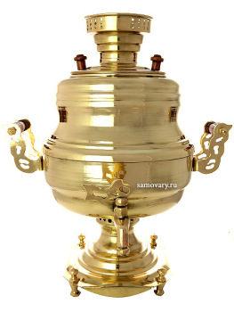 Угольный самовар 6 литров желтый "ваза", арт. 220555