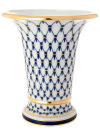 Фарфоровая ваза для цветов форма "Ампирная", рисунок "Кобальтовая сетка", Императорский фарфоровый завод