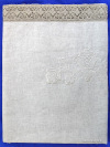 Льняная скатерть прямоугольная серая с серым кружевом (Вологодское кружево), арт. 1С-968, 230х150