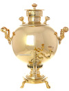 Старинный антикварный угольный самовар 5 литров желтый "шар", произведен на фабрике Б.Г.Тейле в конце XIX века, арт. 465451