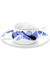 Чашка с блюдцем чайная форма "Билибина 1", рисунок "Карамель синяя", Императорский фарфоровый завод