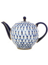 Чайник заварочный, форма "Тюльпан", рисунок "Кобальтовая сетка", Императорский фарфоровый завод