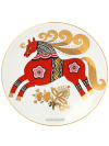 Тарелка декоративная форма "Эллипс", рисунок "Красный конь", Императорский фарфоровый завод