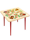 Набор детской мебели Хохлома - стол и 2 стула с художественной росписью "Осень" из дерева, арт.7232-8266-2