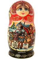 Матрешка "Тройка" серия "Сказки", арт. 597