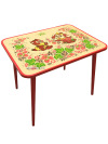 Детская мебель Хохлома - столик со стульчиком из дерева с художественной росписью, арт. 8202-7905