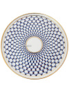 Фарфоровое круглое блюдо для торта 300 мм, рисунок "Кобальтовая сетка", Императорский фарфоровый завод