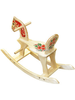 Детская мебель Хохлома - качалка-лошадка с художественной росписью Хохлома, арт. 772000000000