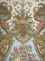 Шерстяной Павлопосадский платок "Сольвейг", 89x89 см, арт. 1549-2