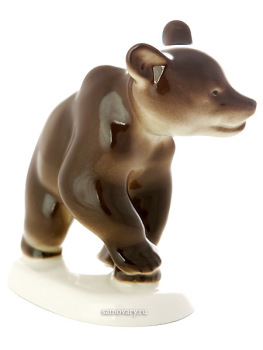 Скульптура "Медвежонок присевший", Императорский фарфоровый завод