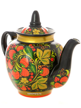 Чайник заварочный с художественной росписью "Хохлома" 