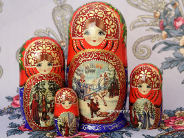 Набор русских матрешек "Снежная королева", серия "Сказки люкс", арт. 584