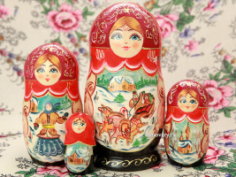 Набор матрешек "Тройка", серия "Сказки". арт. 533