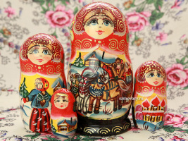 Матрешка "Тройка" серия "Сказки", арт. 597