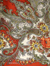 Шерстяной Павлопосадский платок "Сон бабочки", 125*125 см, арт. 1463-3