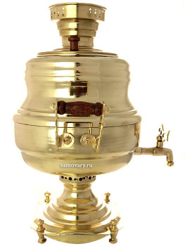 Угольный самовар 6 литров желтый "ваза", арт. 220555