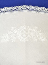 Комплект столового белья - серый лен с вышивкой и отделкой Вологодским кружевом, арт. 4c-512а