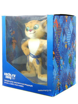 Олимпийский сувенир Сочи 2014 "Талисман Леопард", 16,5 см