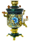 Набор самовар электрический 3 литра с художественной росписью "Кружево", "цилиндр", арт. 110436