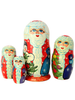 Матрешка 5 куколок "Дед Мороз", арт. 508