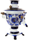 Набор самовар электрический 2 литра с художественной росписью "Гжель", арт. 130315