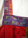 Сарафан и блуза из хлопка "Дуняша" красный цвет, XS-L
