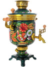 Набор самовар электрический 3 литра с художественной росписью "Маки, ромашки", арт. 131342