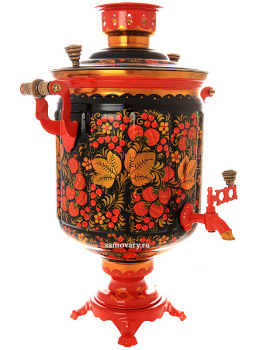 Набор самовар электрический 10 литров с художественной росписью "Хохлома", арт. 130389
