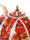 Комплект чайников форма "Новгородский", рисунок "Красный конь", Императорский фарфоровый завод