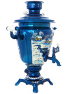 Набор самовар электрический 3 литра с чайником с художественной росписью "Зимний пейзаж" с чайным сервизом, арт. 160327с