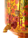 Электрический самовар 10 литров с художественной росписью "Хохлома золотая", арт. 121007