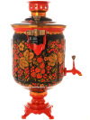 Набор самовар электрический 10 литров с художественной росписью "Хохлома", арт. 130389