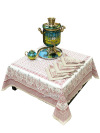Комплект столового белья "Артель", розовый - скатерть и 6 салфеток