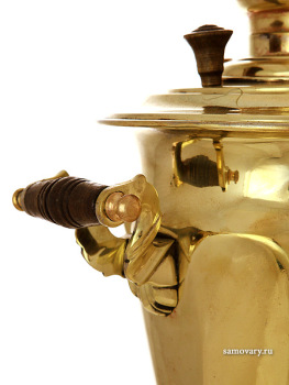 Угольный самовар 5 литров желтый "конус" граненый, произведен в середине 20 века в Кольчугино, арт. 460519