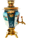 Набор самовар электрический 3 литра с художественной росписью "Тройка зимняя", арт. 155619