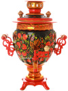 Набор самовар электрический 3 литра с художественной росписью "Хохлома рыжая", "желудь", арт. 110246