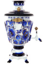 Набор самовар электрический 3 литра с художественной росписью "Гжель", "конус", арт. 130205