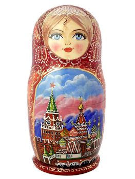 Набор матрешек "Москва на сиреневом фоне", арт. 704