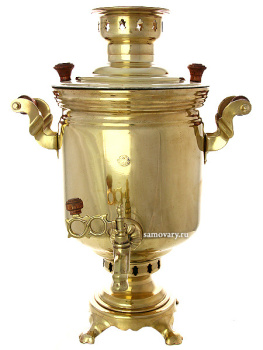 Электрический самовар 10 литров желтый "цилиндр" "Традиционный", арт. 111039