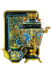 Набор самовар электрический 3 литра с художественной росписью "Кружево", "конус", арт. 155941