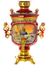 Электрический самовар 3 литра с художественной росписью "Зимушка", "цилиндр", арт. 150422
