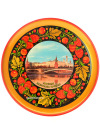 Тарелка-панно хохлома "Москва.Панорама Кремля" 250Х20, арт. 3