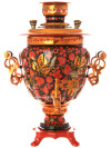 Электрический самовар 3 литра с художественной росписью "Хохлома рыжая", "желудь", арт. 110445