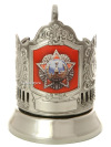 Никелированный подстаканник с термопечатью "Орден "Победа" Кольчугино