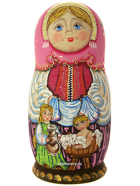 Набор матрешек Семейка, арт. 1103э Набор матрешек Семейка, арт. 1103эНабор матрешек из 10 штук.
<br>Высота - 26 см.<br>